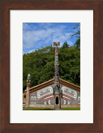 Framed Alaska, Ketchikan, Totem Bight State Historical Park Print