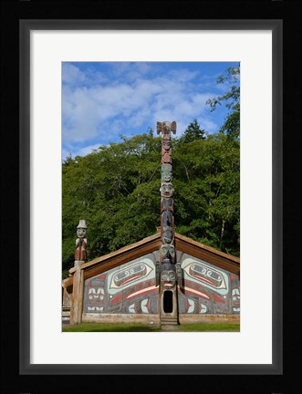 Framed Alaska, Ketchikan, Totem Bight State Historical Park Print
