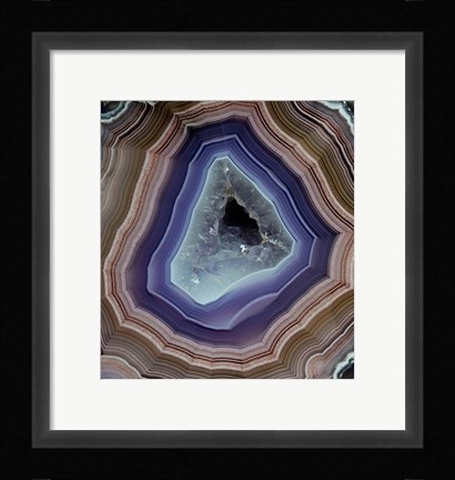 Framed Laguna Banded Agate, Quartzsite, Az Print