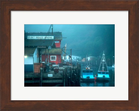 Framed Fort Bragg Fishing Boats Print