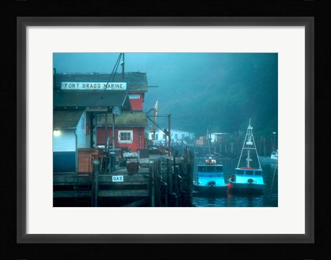 Framed Fort Bragg Fishing Boats Print