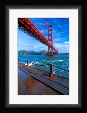 Framed Beneath The Golden Gate Bridge Print