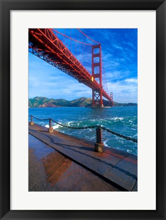 Framed Beneath The Golden Gate Bridge Print