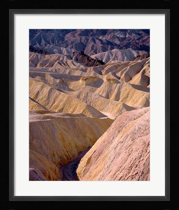 Framed California, Death Valley NP, At Zabriskie Point Print