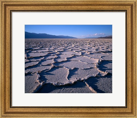 Framed Patternson Floor Of Death Valley National Park, California Print