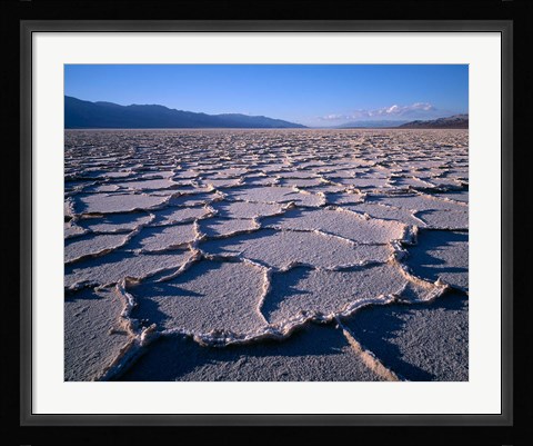 Framed Patternson Floor Of Death Valley National Park, California Print
