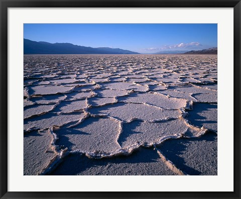 Framed Patternson Floor Of Death Valley National Park, California Print