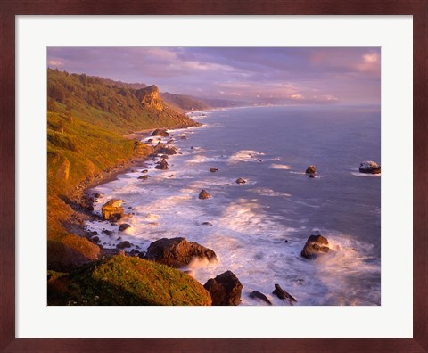 Framed View From High Bluff Overlook To Split Rock, California Print