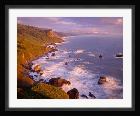 Framed View From High Bluff Overlook To Split Rock, California Print