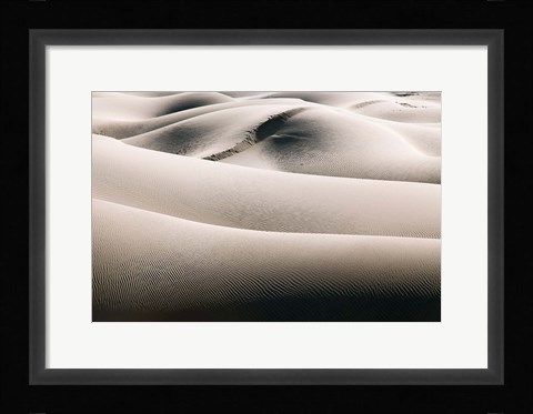 Framed California, Valley Dunes (BW) Print
