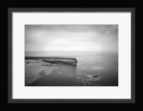 Framed California, La Jolla Children's Pool (BW) Print