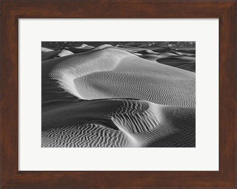 Framed Valley Dunes Desert, California (BW) Print