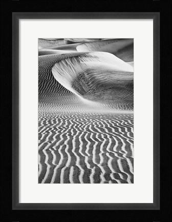 Framed California's Valley Dunes (BW) Print