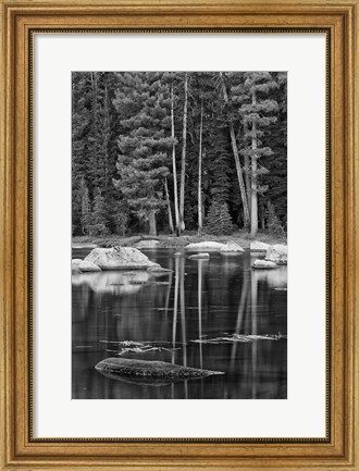 Framed California, Sierra Lake (BW) Print