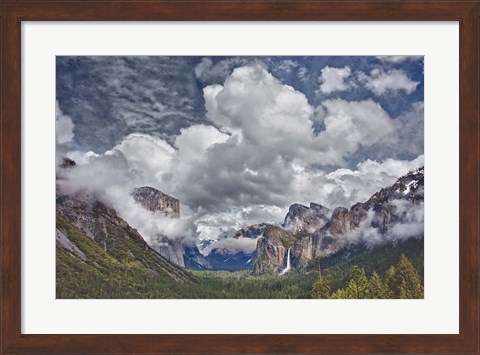 Framed Bridalveil Falls Cloudscape, California Print