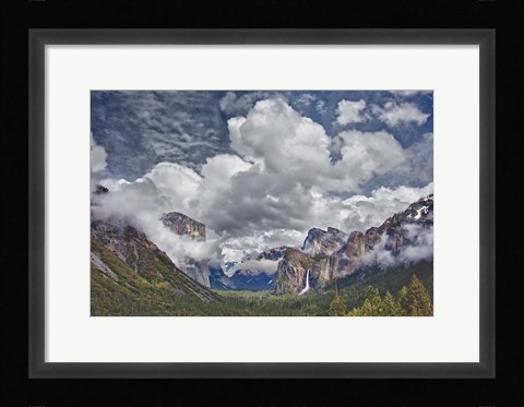 Framed Bridalveil Falls Cloudscape, California Print