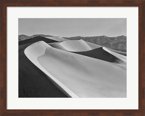 Framed California, Valley Dunes Landscape (BW) Print