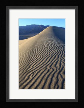 Framed Mesquite Dunes, Death Valley Np, California Print