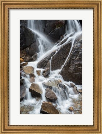 Framed Waterfall At Yosemite National Park Print