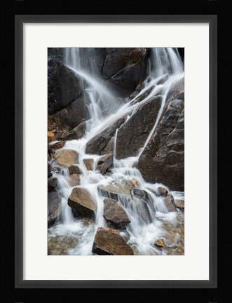 Framed Waterfall At Yosemite National Park Print
