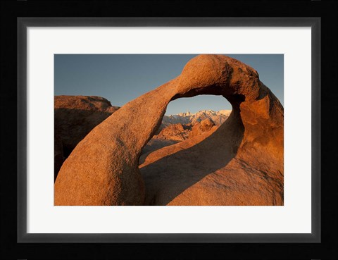 Framed Mobius Arch With Mt Whitney And The Sierra Nevada Range Print