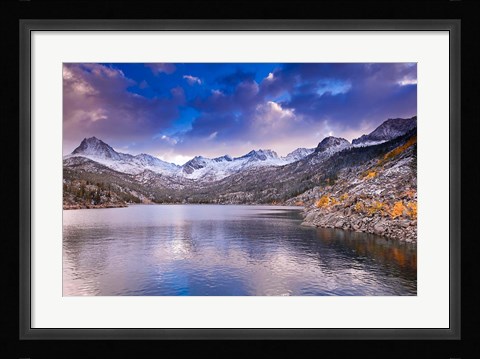 Framed South Lake Near The Sierra Nevada Mountains Print