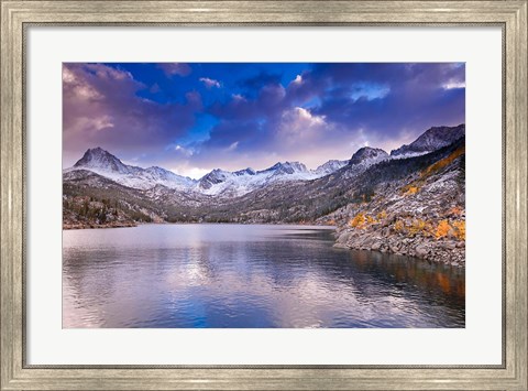 Framed South Lake Near The Sierra Nevada Mountains Print