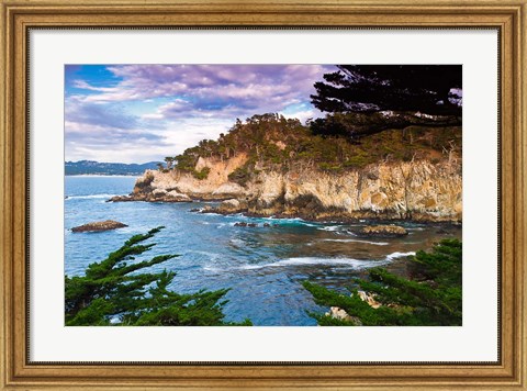 Framed Rocky Cliff Along The Cypress Grove Trail Print