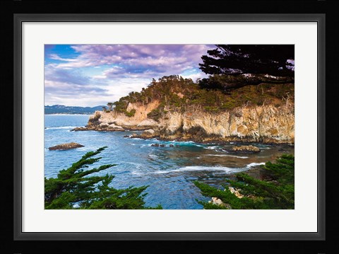 Framed Rocky Cliff Along The Cypress Grove Trail Print