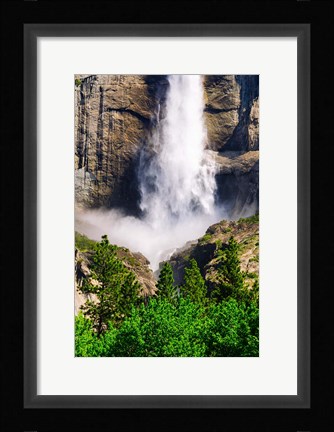 Framed Detail Of Upper Yosemite Falls Print