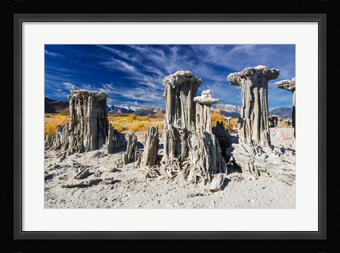 Framed Tufa Formations At Mono Lake Print