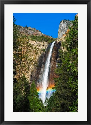 Framed Rainbow Over Bridalveil Fall Print