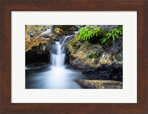 Framed Cascade On Limekiln Creek Print