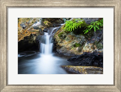 Framed Cascade On Limekiln Creek Print