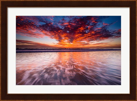 Framed Warm Glow Over The Channel Islands Print