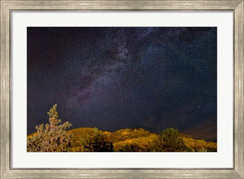 Framed Milky Way Above Mountains, Colorado Print