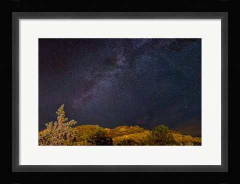 Framed Milky Way Above Mountains, Colorado Print