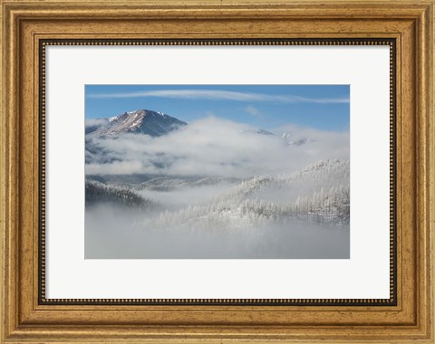 Framed Colorado Clouds Below Pikes Peak Print