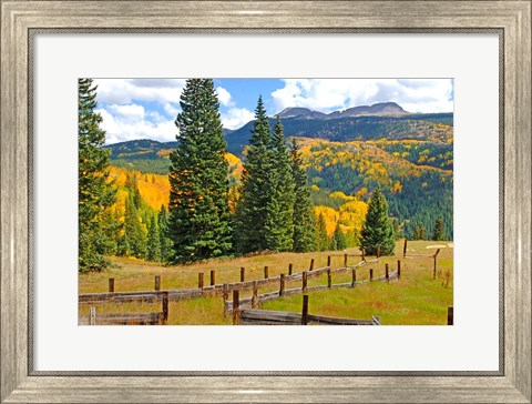 Framed Autumn Colors In The San Juan Mountains, Colorado Print
