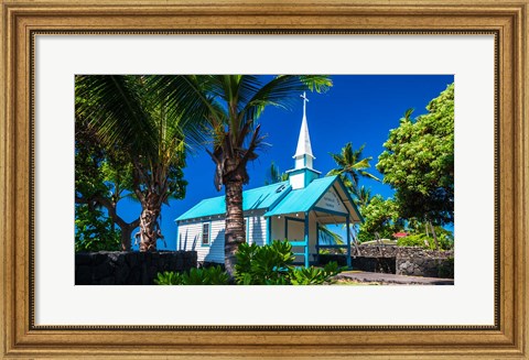 Framed St Peter&#39;s Catholic Church, Kailua-Kona, Hawaii Print