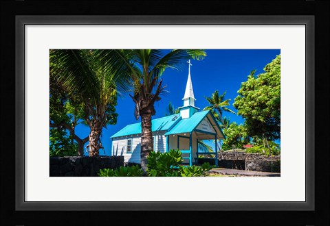 Framed St Peter's Catholic Church, Kailua-Kona, Hawaii Print