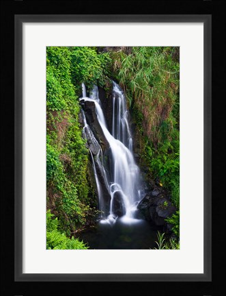 Framed Cascade On The Hamakua Coast, The Big Island, Hawaii Print