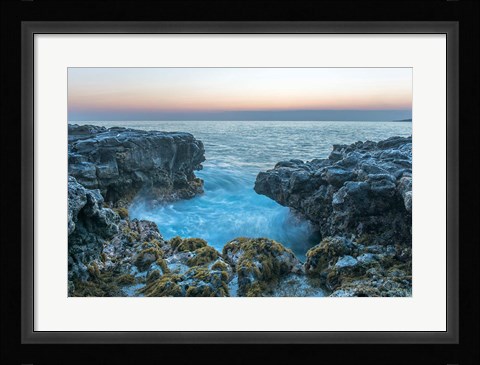 Framed Mokolea Point At Dawn, Kauai, Hawaii Print