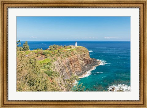 Framed Kilauea Lighthouse, Kauai, Hawaii Print