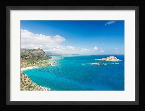 Framed North Shore From Makapu'u Point, Oahu, Hawaii Print