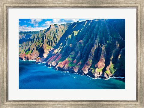 Framed Kauai Coastline, Hawaii Print