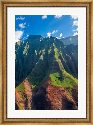 Framed Coastline Or Kauai, Hawaii Print