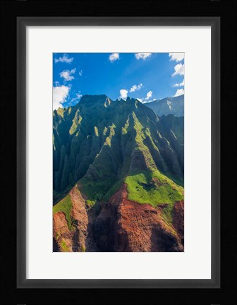 Framed Coastline Or Kauai, Hawaii Print