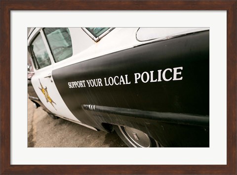 Framed 1950&#39;s Police Car Print