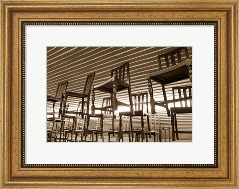 Framed Hanging Chairs, Wilmington, Illinois Print